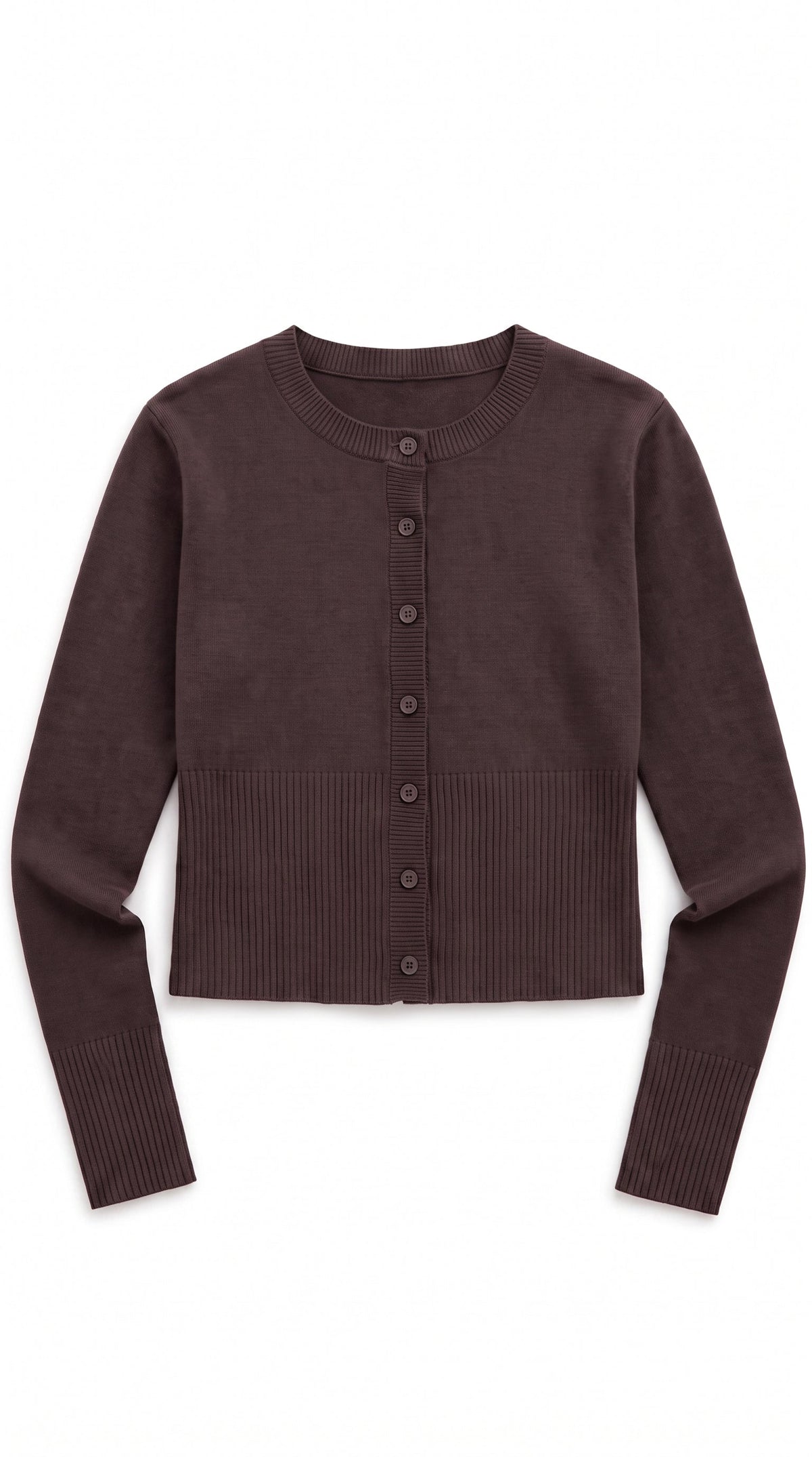 Cropped Cardigan Braun