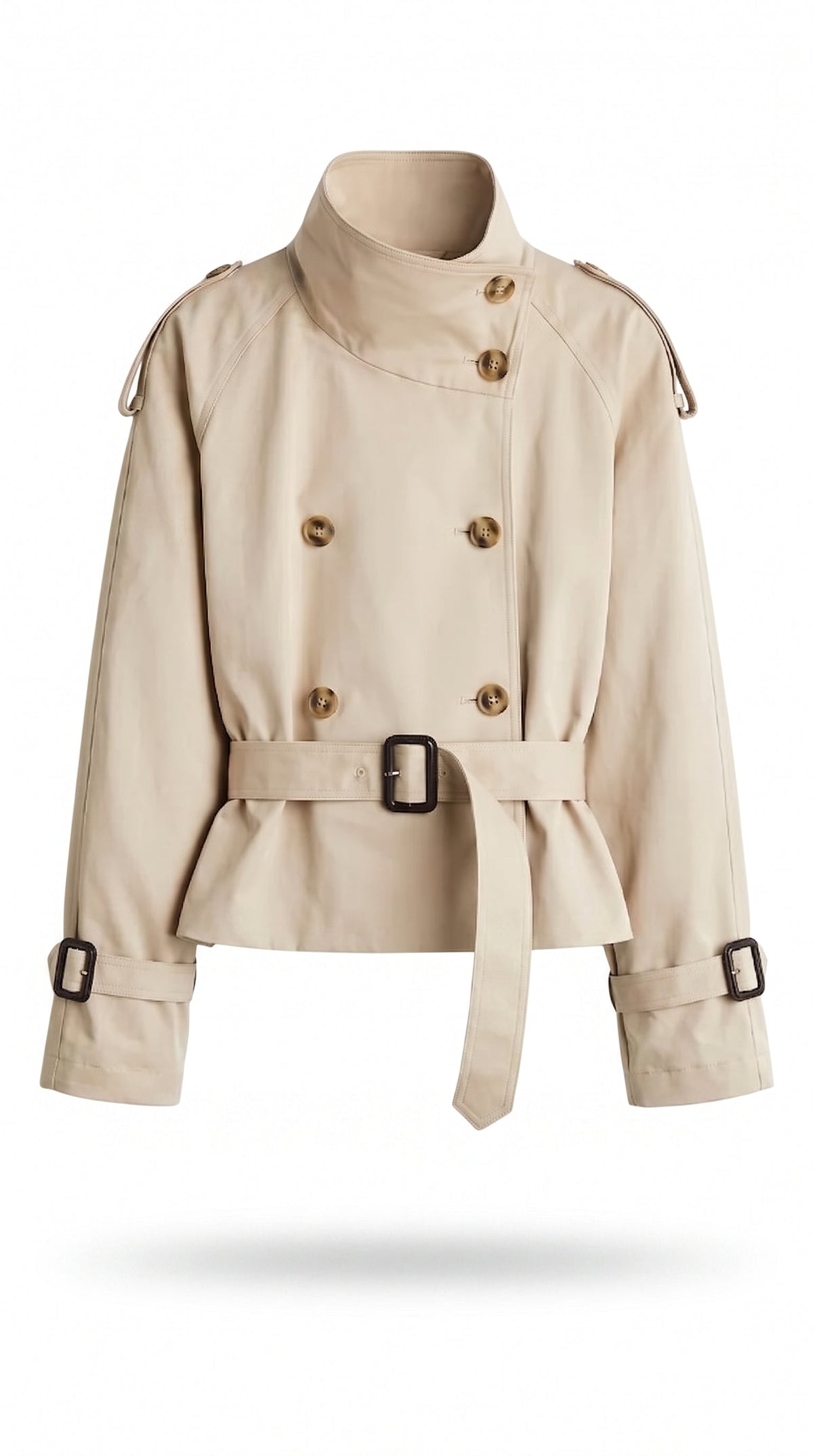 Kurzer Trenchcoat Beige