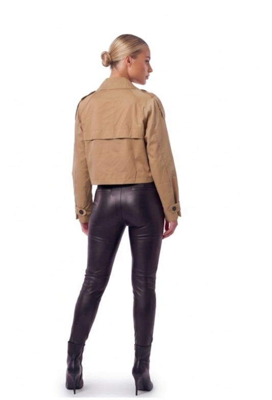 Open-Collar Trenchcoat Khaki