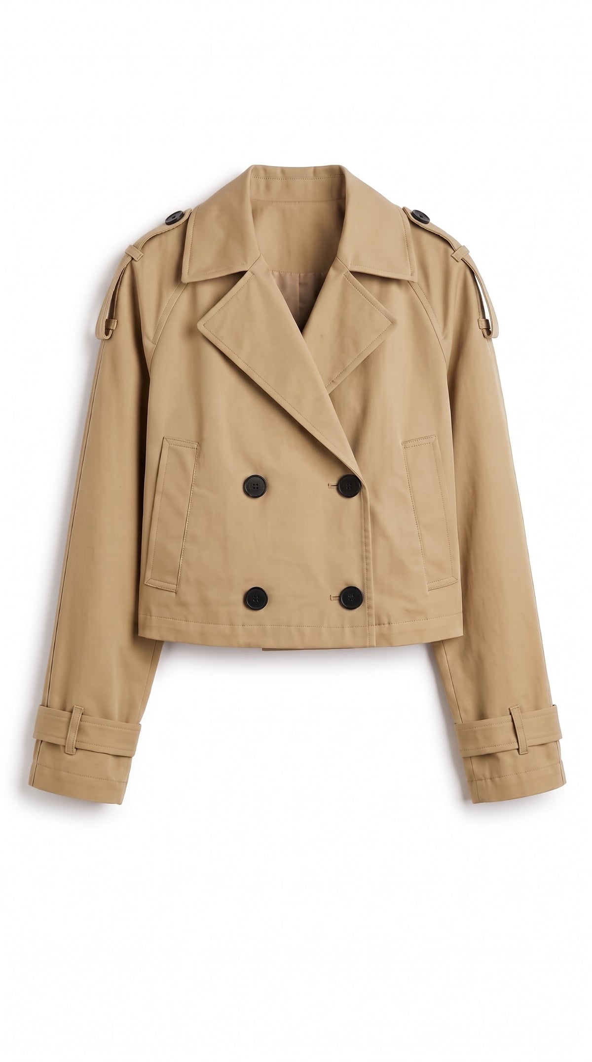 Open-Collar Trenchcoat Khaki