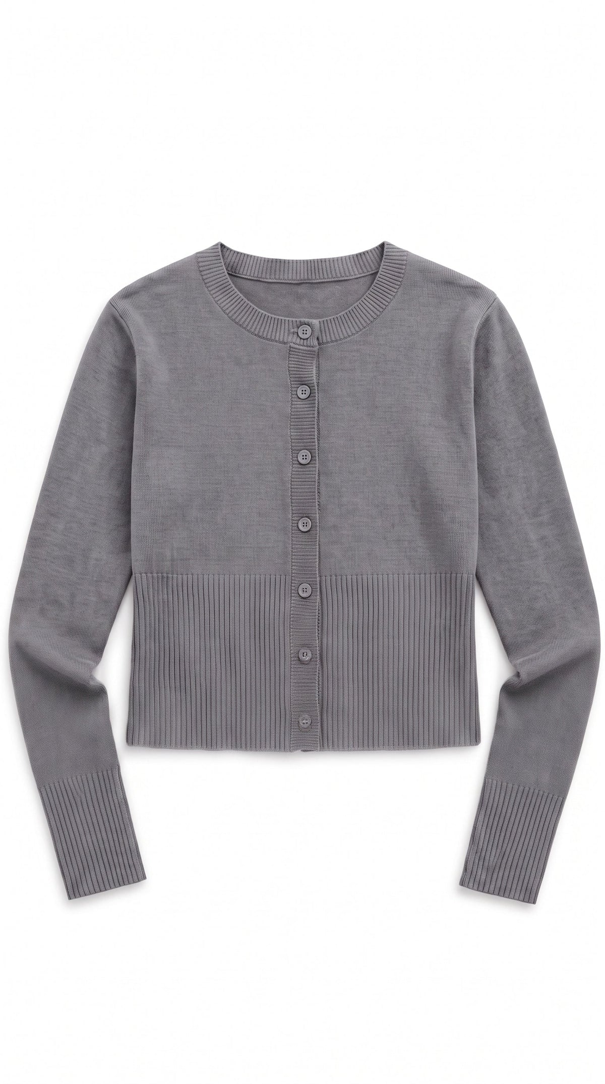 Cropped Cardigan Grau