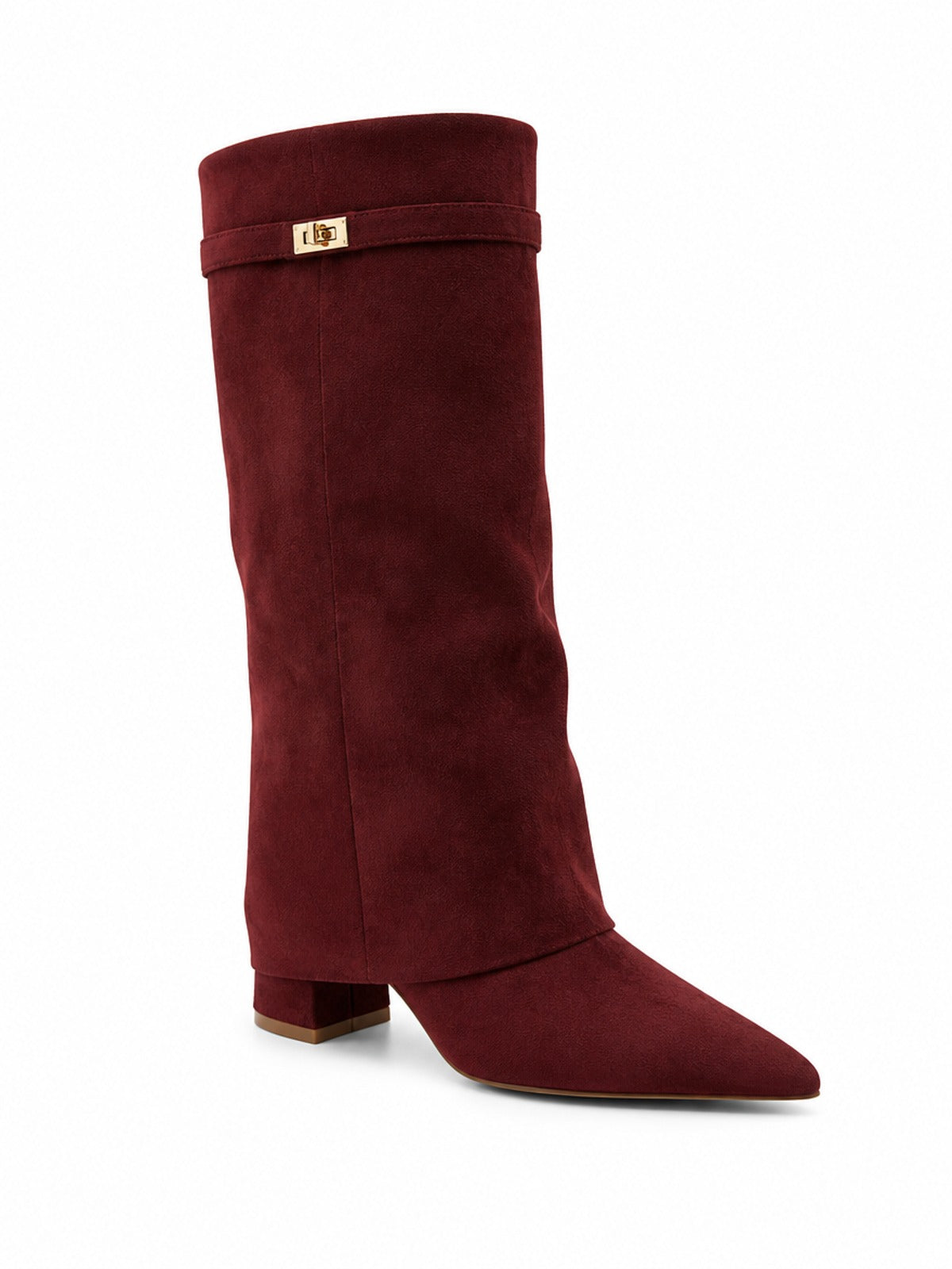 Spitze Stiefel Weinrot Matt